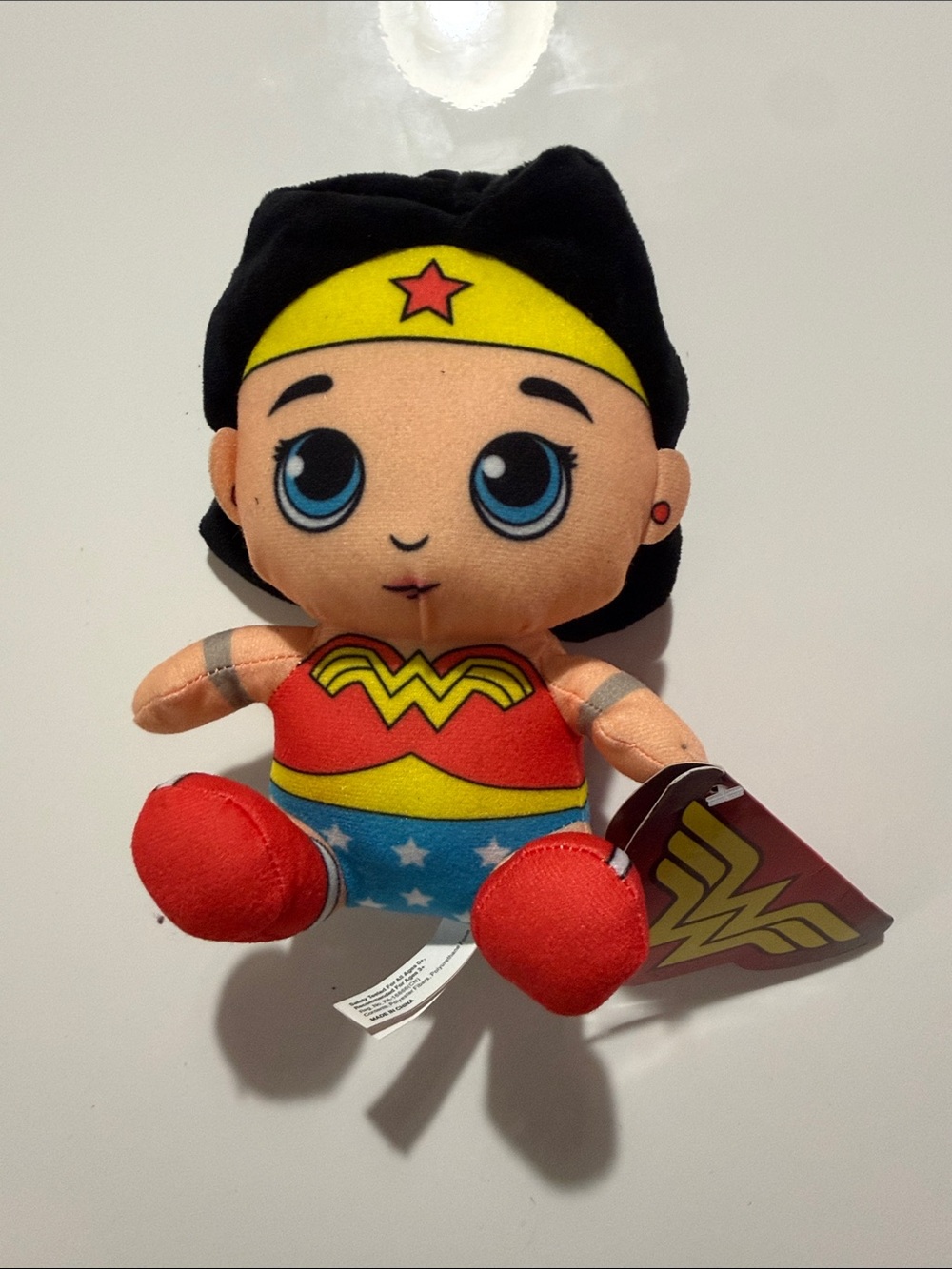 NWT Justice League DC Comics Toy Factory Wonder Woman 7" Plush Doll Sitting